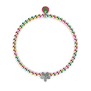 End Of Season Summer Sale: Flower Power | Unicorn Silver | Crystal Charm Bracelet