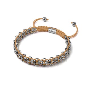 Lemur Links | Mini Kismet Bracelet | Peach x Silver