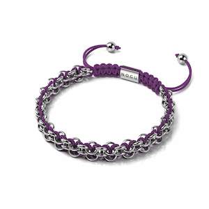 Bonobo Links | Mini Kismet Bracelet | Purple x Silver