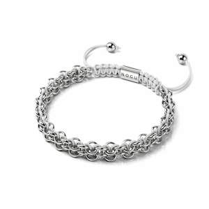 White Rhino Links | Mini Kismet Bracelet | White x Silver