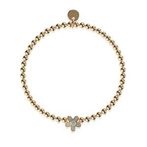 Summer Charms: Flower Power | 18k Gold | Crystal Charm Bracelet