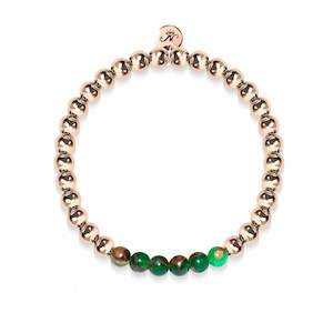 Dreamy | 18k Rose Gold | New Green Agate | Gemstone Expression Bracelet