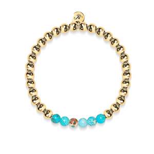 Warehouse Sale: Awe | 18k Gold | Ocean Emperor Gemstone | Expression Bracelet