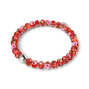 Gold Standard: Red Roses | Firefly Glass Diamonds Bracelet
