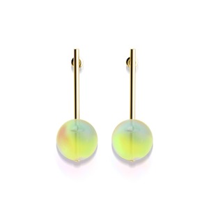 Gold Standard: Canary | .925 Sterling Gold Vermeil | Mermaid Glass Drop Earrings
