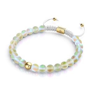 Gold Standard: Canary | Gold | Mermaid Glass Macrame Bead Bracelet