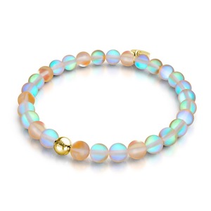 Gold Standard: Peach | .925 Sterling Gold Vermeil | Mermaid Glass Bead Bracelet