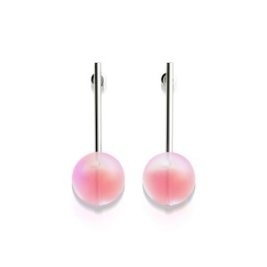 Statement Earrings: Pink | .925 Sterling Silver | Mermaid Glass Drop Earrings