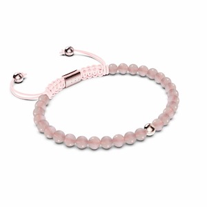 Down To Earth: Rose Quartz | Rose Gold Vermeil | Focus Gemstone Macrame Bracelet
