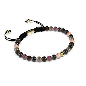 Down To Earth: Tourmaline | Gold Vermeil | Focus Gemstone Macrame Bracelet
