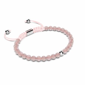 Down To Earth: Rose Quartz | .925 Sterling Silver | Focus Gemstone Macrame Bracelet