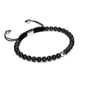 Focus Stone: Lava Rock Diffuser | .925 Sterling Silver | Focus Gemstone Macrame Bracelet