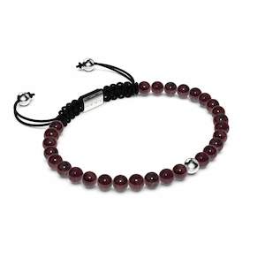 Carnelian | .925 Sterling Silver | Focus Gemstone Macrame Bracelet