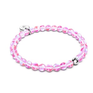 Hope Collection: Pink Nebula | .925 Sterling Silver | Galaxy Glass Bead Bracelet