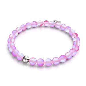 Hope Collection: Pink | Silver | Mermaid Glass Bead Bracelet