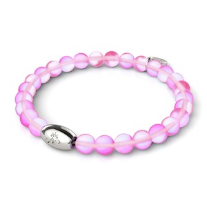 Hope Collection: Pink | .925 Sterling Silver | Mermaid Glass Bead Bracelet
