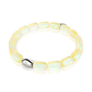 Authentic Mermaid Glass: Canary | .925 Sterling Silver | Mermaid Glass Pebble Bracelet