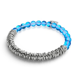 Sapphire | Silver | Mermaid Glass x Links of Love Bracelet