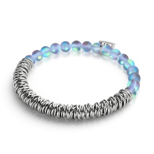 Authentic Mermaid Glass: Grey | Silver | Mermaid Glass x Links of Love Bracelet