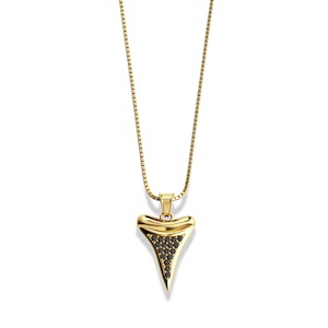 Shark Tooth Infinity Clasp Necklace by Lauren Howe | .925 Sterling Gold Vermeil &hellip;
