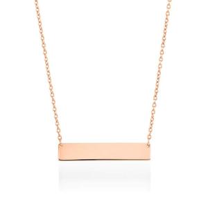 Minimalist Bar | 18k Rose Gold | Gilded Necklace