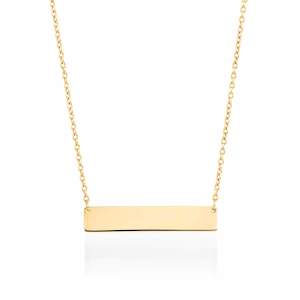 Minimalist Bar | 18k Gold | Gilded Necklace