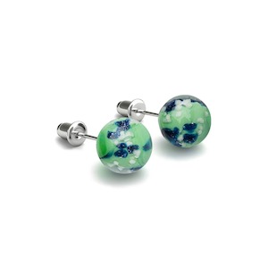 Studs: Blue Mint | .925 Sterling Silver | Firefly Glass Stud Earrings