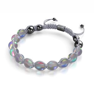 Gifts For Him: Grey | Gunmetal | Mermaid Glass Charmballa Bracelet