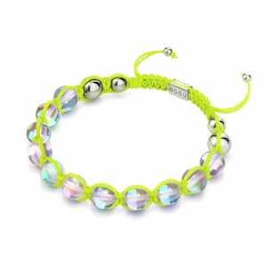 Neon Yellow | Rainbow Supernova | Silver | Galaxy Glass Charmballa Bracelet