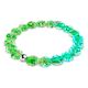 Luminous Shamrock | Silver | Firefly Glass Clover Bracelet
