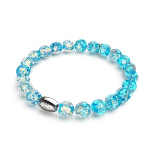 Poolside: Azure Flare | .925 Sterling Silver | Firework Glass Bracelet