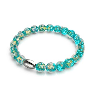 Poolside: Aurora Spark | .925 Sterling Silver | Firework Glass Bracelet
