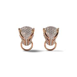 Panthera | 18k Rose Gold | Cubic Zirconia Crystal Earrings