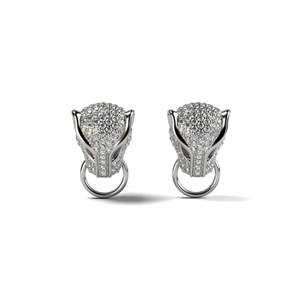 Panthera | 18k White Gold | Cubic Zirconia Crystal Earrings