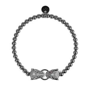 Panthera | Gunmetal | Cubic Zirconia Crystal Bracelet