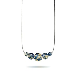 Sandstone Flame | .925 Sterling Silver | Firefly Glass Infinity Clasp Necklace