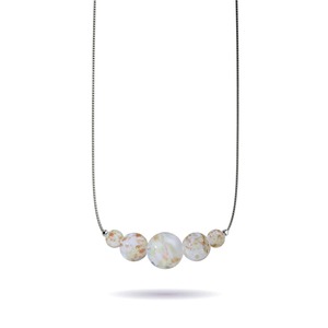 Ivory | .925 Sterling Silver | Firefly Glass Infinity Clasp Necklace