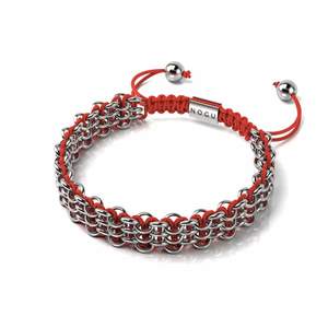 Nogu X Shopify X Augmented Reality: Red Panda Links | Original Kismet Bracelet | Red x Silver