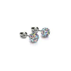 Confetti Crystal | .925 Sterling Silver | Mini Kikiballa Earrings