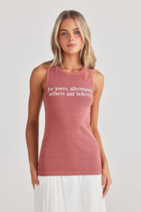 Lovers Ribbed Tank - Russet