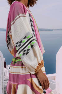 Sale: Devotion Kassiani Blouse - M.Pink/Green