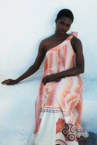 Dress: Delphi Dress - Str Red/Orange