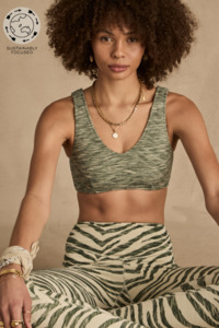 Reversible Isaac Bra - Green Marle/Animal