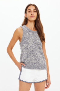 Knit: Armada Koby Knitted Tank Top - Blue Marle