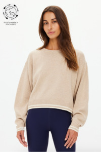 Xanthe Crew Neck Wool Sweater - Sand