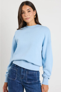 Knit: Motivation Fine Knit Jumper - Ice Blue