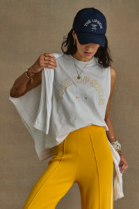 Singlets Tanks Camis: Dawson Logo Tank Top - White