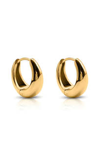 Empire Hoop Earrings - Gold