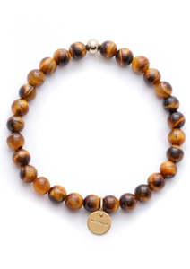 Jewellery: Mens Amuleto Tiger's Eye Bracelet - Large Bead