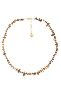 Jewellery: Amuleto Tigers Eye Choker - Gold-filled